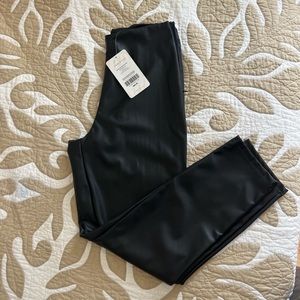 Fabletics vegan leather leggings NWT